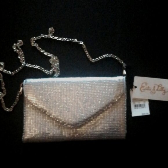 Estee & Lilly silver metallic evening bag - Picture 1 of 1